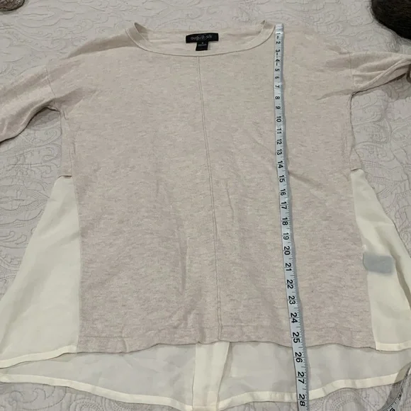 August Silk Sweater with sheer back panel - Picture 5 of 6